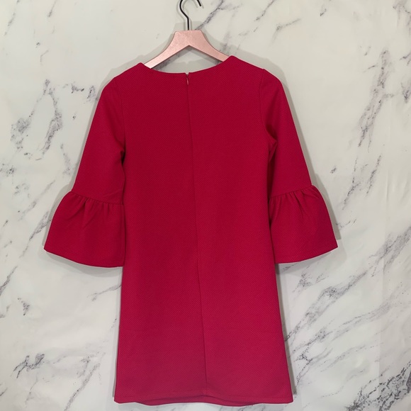 NWT Black Tape_ Fuchsia Bell-Sleeve Dress - Picture 4 of 4